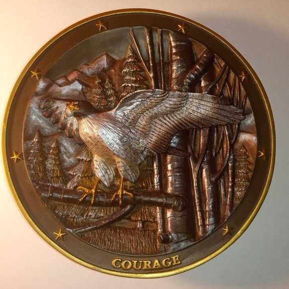 BRADFORD EXCHANGE "SPIRIT OF COURAGE" TO DECORATE YOUR LOVED ONE'S COURAGE DECOR - Picture 1 of 10